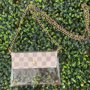 Clear bag pvc purse/football szn/ small crossbody